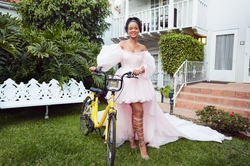 rihanna bicycling